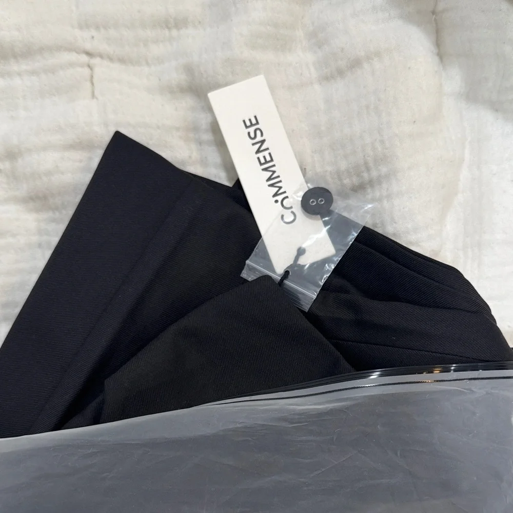 Commense Black Asymmetric Wide-Leg Pant Set - Picture 5 of 5